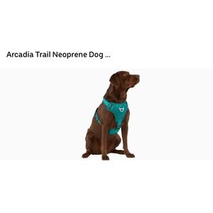 Arcadia Trail Neoprene Dog Harness, Small Green New